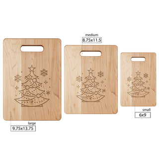 Christmas Tree Snowflakes Charcuterie Cutting Board