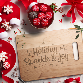 Holiday Sparkle and Joy Charcuterie Cutting Board