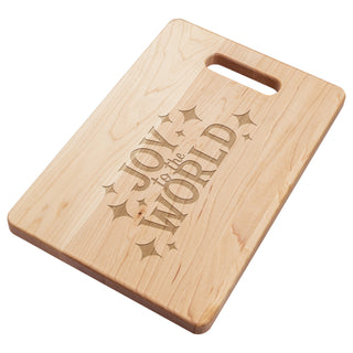 Joy To The World Sparkle Charcuterie Cutting Board