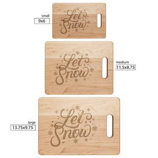 Let It Snow Charcuterie Cutting Board