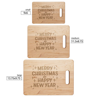 Merry Christmas and Happy New Year Charcuterie Cutting Board